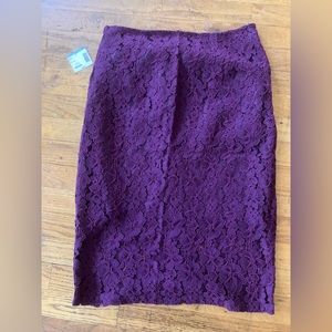 NWT Simply Styled Wine Colored Missy Pencil Skirt